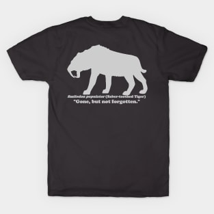 *Back Design/Front Pocket* Smilodon populator (Saber-toothed Tiger) Light T-Shirt T-Shirt